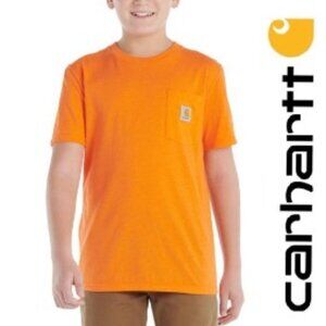 Carhartt | Orange Short-Sleeve Pocket T-Shirt | Size Medium 10-12